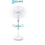 Orbegozo SF 0247 - Ventilador de pie, mando a distancia, 2 modos de funcionamiento, temporizador, 3 Velocidades de ventilación,
