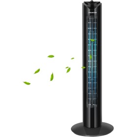 Aigostar Ventilador de Torre, Silencioso, 3 Velocidades, Oscilación de 85º, Temporizador 120 min, 82 cm de Alto, Diseño
