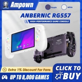 ANBERNIC-consola de juegos portátil RG557, procesador de dimensiones, 
