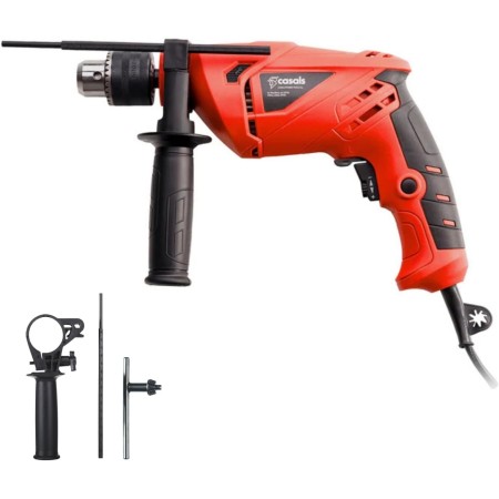Casals - Taladro Atornillador Percutor 500W | 3000RPM | Portabrocas 13mm | Capacidad Máxima Perforación 10mm Acero / 24mm Madera