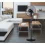Bastilipo - Ventilador de pie con mando a distancia, 50W, base redonda, gama premium, modelo Coin Black