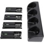Estación de Carga de Control Remoto para Wii/Wii U con Paquete de 4 Baterías Recargables de 2800 MAh, Estación de Carga de