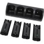 Estación de Carga de Control Remoto para Wii/Wii U con Paquete de 4 Baterías Recargables de 2800 MAh, Estación de Carga de