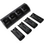 Estación de Carga de Control Remoto para Wii/Wii U con Paquete de 4 Baterías Recargables de 2800 MAh, Estación de Carga de