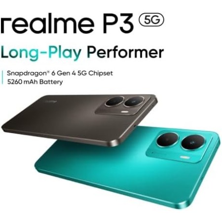 realme P3 5G Smartphone,8+256GB, Batería de 5260 mAh,Carga de 45W,Chipset Snapdragon 6 Gen 4, Cámara AI de 50MP, Pantalla