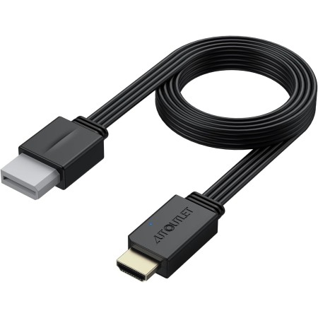 AUTOUTLET Wii Adaptador HDMI, 1080P/720P Wii a HDMI Adaptador de HDMI Longitud de 150cm Integrado y diseño de Cable HDMI, Plug