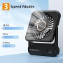 Ajgvq Ventilador de Mesa USB, Ventilador Portátil Regulable en 3 Velocidades, Ventiladors Pequeño Silencioso Recargable para