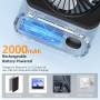 Ajgvq Ventilador de Mesa USB, Ventilador Portátil Regulable en 3 Velocidades, Ventiladors Pequeño Silencioso Recargable para