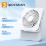 Ajgvq Ventilador de Mesa USB, Ventilador Portátil Regulable en 3 Velocidades, Ventiladors Pequeño Silencioso Recargable para