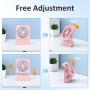 Ajgvq Ventilador de Mesa USB, Ventilador Portátil Regulable en 3 Velocidades, Ventiladors Pequeño Silencioso Recargable para
