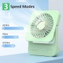 Ajgvq Ventilador de Mesa USB, Ventilador Portátil Regulable en 3 Velocidades, Ventiladors Pequeño Silencioso Recargable para