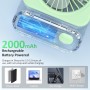Ajgvq Ventilador de Mesa USB, Ventilador Portátil Regulable en 3 Velocidades, Ventiladors Pequeño Silencioso Recargable para