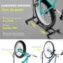 Mimoke Soporte de bicicleta con ruedas – para bicicletas de montaña y carreras de hasta 29 pulgadas, altura ajustable, ahorra