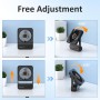 Ajgvq Ventilador de Mesa USB, Ventilador Portátil Regulable en 3 Velocidades, Ventiladors Pequeño Silencioso Recargable para