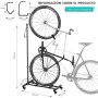 Mimoke Soporte de bicicleta con ruedas – para bicicletas de montaña y carreras de hasta 29 pulgadas, altura ajustable, ahorra