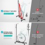 Mimoke Soporte de bicicleta con ruedas – para bicicletas de montaña y carreras de hasta 29 pulgadas, altura ajustable, ahorra