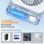 Ajgvq Ventilador de Mesa USB, Ventilador Portátil Regulable en 3 Velocidades, Ventiladors Pequeño Silencioso Recargable para