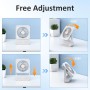 Ajgvq Ventilador de Mesa USB, Ventilador Portátil Regulable en 3 Velocidades, Ventiladors Pequeño Silencioso Recargable para