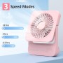 Ajgvq Ventilador de Mesa USB, Ventilador Portátil Regulable en 3 Velocidades, Ventiladors Pequeño Silencioso Recargable para