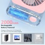Ajgvq Ventilador de Mesa USB, Ventilador Portátil Regulable en 3 Velocidades, Ventiladors Pequeño Silencioso Recargable para