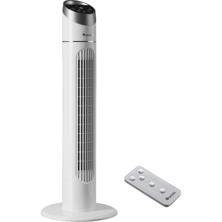 TecTake® Ventilador de Torre Silencioso, 110 cm, con Panel de Control LED, Tres Velocidades y Modos, Rotación y Temporizador,