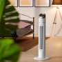 TecTake® Ventilador de Torre Silencioso, 110 cm, con Panel de Control LED, Tres Velocidades y Modos, Rotación y Temporizador,