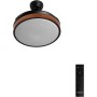 CREATE / WIND CLEAR M/Ventilador de techo con luz madera oscura con mando / 40W, Ø108 cm, temporizador, 6 velocidades, aspas
