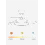 CREATE / WIND CLEAR M/Ventilador de techo con luz madera oscura con mando / 40W, Ø108 cm, temporizador, 6 velocidades, aspas