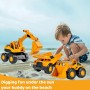 GYHWOFUL Juego de 3 juguetes para excavadoras, juguetes de arena para arenero y playa, camioneta, excavadora y excavadora con
