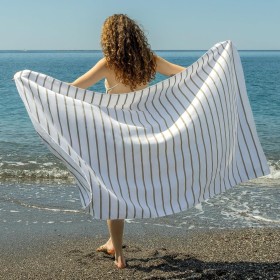 runico Toalla de Playa de algodón Suave Fabricada en Italia, Toalla de Playa, Ideal para Verano sin Arena – Toalla de Playa