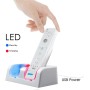OSTENT Charger Dock Station + 2 Paquetes de baterías compatibles con el Mando a Distancia Nintendo Wii Color Blanco