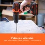 BLACK+DECKER Kit Taladro Percutor 18V, Luz LED, Velocidad Variable, con 2 Baterías de Litio de 1.5Ah, Cargador, con 80