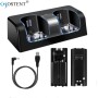 OSTENT Charger Dock Station + 2 Paquetes de baterías compatibles con el Mando a Distancia Nintendo Wii Color Blanco