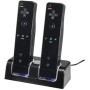 OSTENT Charger Dock Station + 2 Paquetes de baterías compatibles con el Mando a Distancia Nintendo Wii Color Blanco