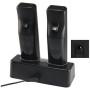 OSTENT Charger Dock Station + 2 Paquetes de baterías compatibles con el Mando a Distancia Nintendo Wii Color Blanco