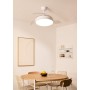 CREATE / WIND CLEAR S/Ventilador de techo con luz madera clara con mando y Wifi / 40W, Ø91 cm, temporizador, 6 velocidades,