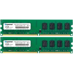 4GB Kit(2x2GB) DDR2 800MHz PC2-6400 Unbuffered Non-ECC 1.8V CL6 2Rx8 Dual Rank 240 Pin UDIMM Memoria Principal Module Upgrade