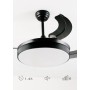 CREATE / WIND CLEAR S/Ventilador de techo con luz negro con mando y Wifi / 40W, Ø91 cm, temporizador, 6 velocidades, aspas