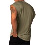 Runcati Camiseta sin mangas para hombre, cuello en V profundo, camiseta para hombre, verano, tiempo libre, playas de arena