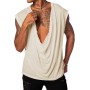 Runcati Camiseta sin mangas para hombre, cuello en V profundo, camiseta para hombre, verano, tiempo libre, playas de arena