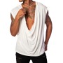 Runcati Camiseta sin mangas para hombre, cuello en V profundo, camiseta para hombre, verano, tiempo libre, playas de arena