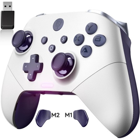 EasySMX X10 Mando PC Inalambrico con Botones Mecánicos- Carcasa Facial Magnética Reemplazable DIY- Hall Joystick- Hall Trigger-