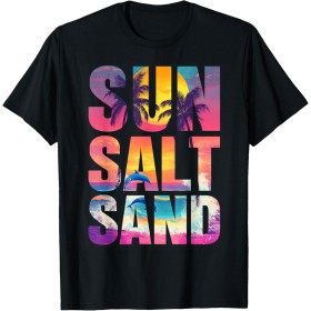 Sal Sol Arena Verano Playa Vibes Familia Vacaciones Retro Divertido Camiseta