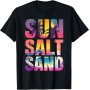 Sal Sol Arena Verano Playa Vibes Familia Vacaciones Retro Divertido Camiseta