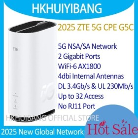 Nuevo 2025 ZTE 5G interior CPE G5C WiFi 6 enrutador de banda ancha AX1