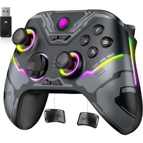 EasySMX X15 Mando PC Inalámbrico con Luz RGB – Gamepad Hall Joystick y Trigger – Regalo Ideal para Amigos en Navidad o