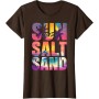 Sal Sol Arena Verano Playa Vibes Familia Vacaciones Retro Divertido Camiseta