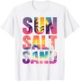Sal Sol Arena Verano Playa Vibes Familia Vacaciones Retro Divertido Camiseta