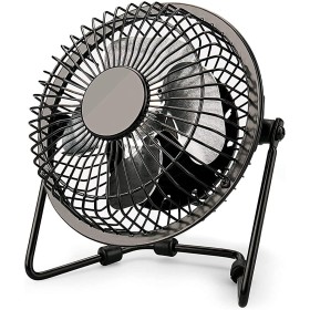 TIENDA EURASIA - Ventilador Usb de Sobremesa | Negro | Sistema Silencioso y Potente | 2,5 W | Inclinación 180 Grados |