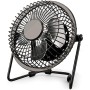 TIENDA EURASIA - Ventilador Usb de Sobremesa | Negro | Sistema Silencioso y Potente | 2,5 W | Inclinación 180 Grados |